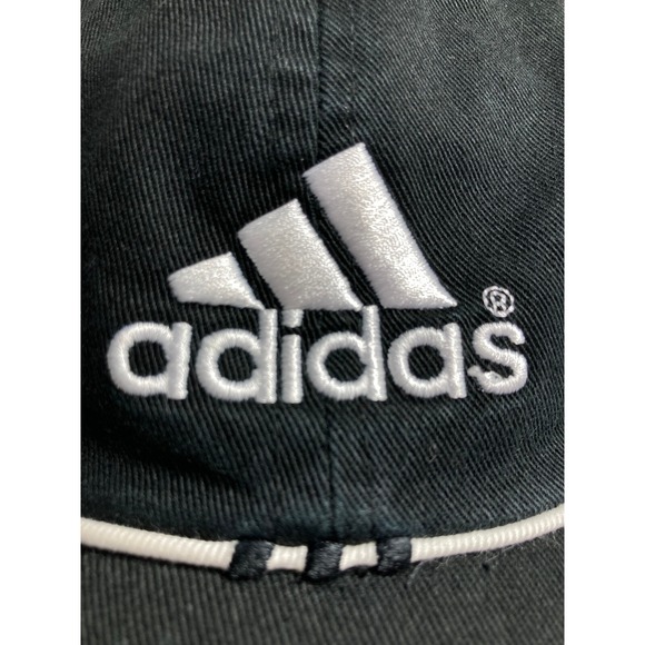 Adidas Adult Hat Cap Black White Embroidered Cotton Twill‎ Sports Active Outdoor - Picture 2 of 16